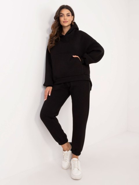 Komplet dresowy czarny, ocieplany bluza z kapturem Komplet dresowy czarny, ocieplany bluza z kapturem