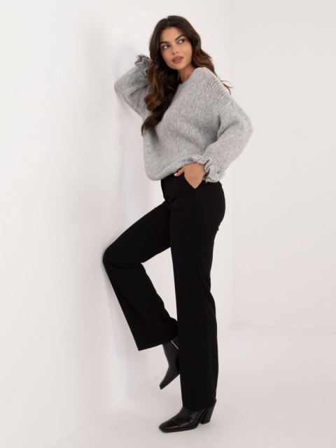 Sweter szary, akrylowy oversize Italy Moda Sweter szary, akrylowy oversize Italy Moda