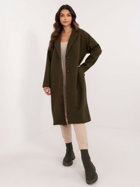 Płaszcz TW-PL-BI-7298-2.14 khaki S Płaszcz TW-PL-BI-7298-2.14 khaki S