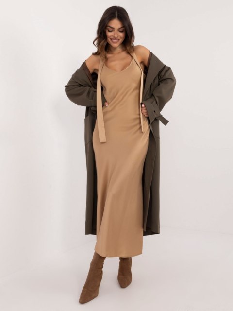 Sukienka LK-SK-509715.51 camelowy S Sukienka LK-SK-509715.51 camelowy S