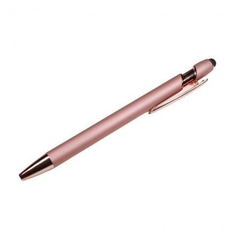 Długopis metalowy, tusz czarny, touch pen soft touch pudrowy róż DL04 Długopis metalowy, tusz czarny, touch pen soft touch pudrowy róż DL04