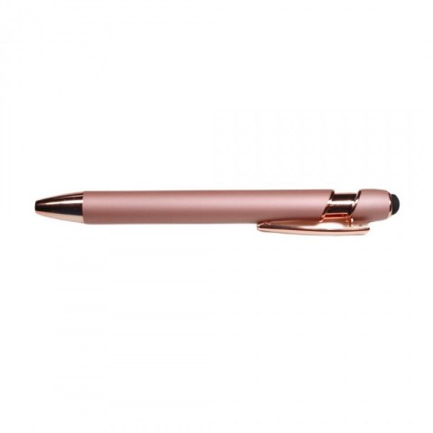Długopis metalowy, tusz czarny, touch pen soft touch pudrowy róż DL04 Długopis metalowy, tusz czarny, touch pen soft touch pudrowy róż DL04
