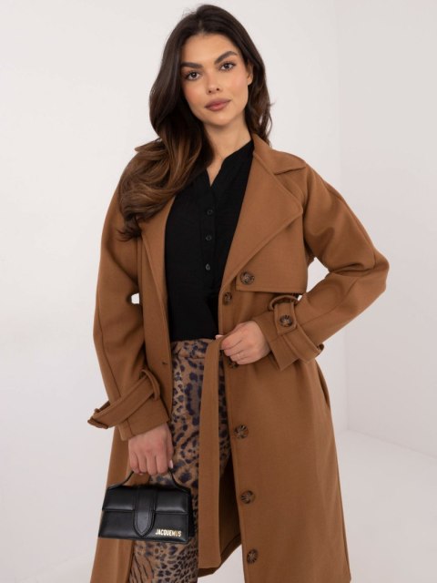 Płaszcz TW-PL-BI-2209.71P camelowy M Płaszcz TW-PL-BI-2209.71P camelowy M