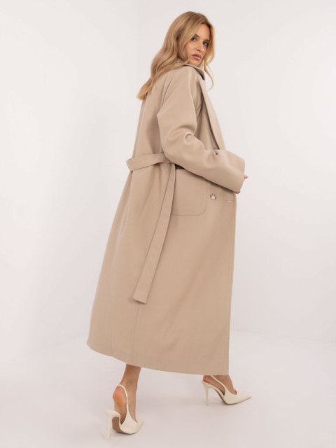 Płaszcz LK-PL-509786.99 beżowy L/XL Płaszcz LK-PL-509786.99 beżowy L/XL