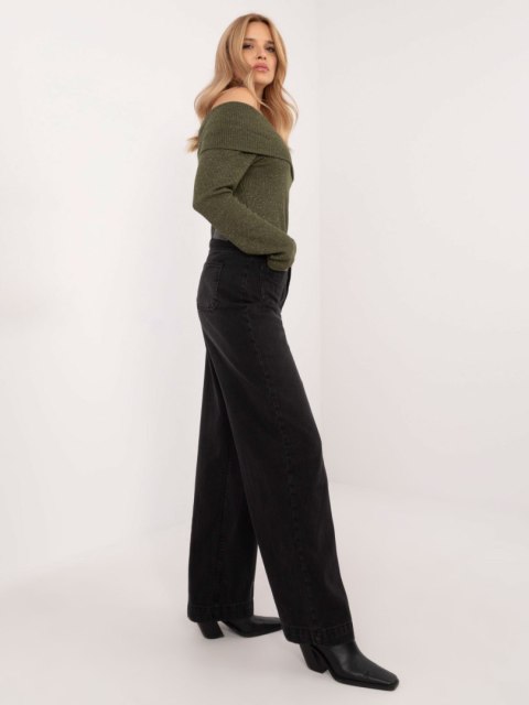 Spodnie jeans D80016BD62456B150 czarny L