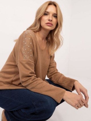 Sweter DHJ-SW-17690.21 camelowy