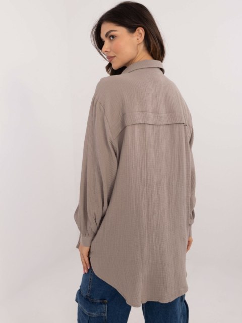 Koszula D70032M11066D1 ciemny bezowy L/XL