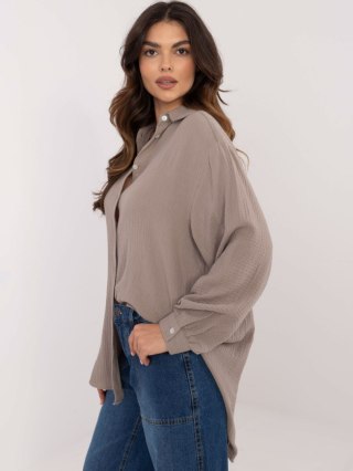 Koszula D70032M11066D1 ciemny bezowy M/L