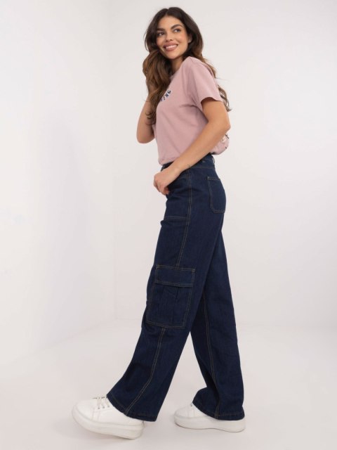 Spodnie jeans D80016BD62458D282 granatowy S Spodnie jeans D80016BD62458D282 granatowy S
