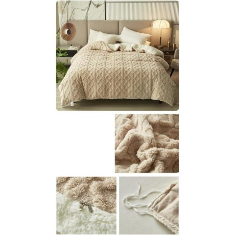 Mięciutki koc XL PLUSZ 180x220cm GRUBY MIĘKKI NARZUTA pleciony KOC14BR Mięciutki koc XL PLUSZ 180x220cm GRUBY MIĘKKI NARZUTA pleciony KOC14BR