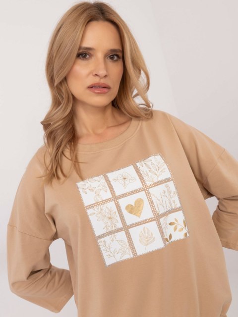 Bluzka CLM-BZ-1268.67 camelowy S Bluzka CLM-BZ-1268.67 camelowy S