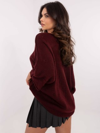 Sweter DHJ-SW-9314.04P bordowy