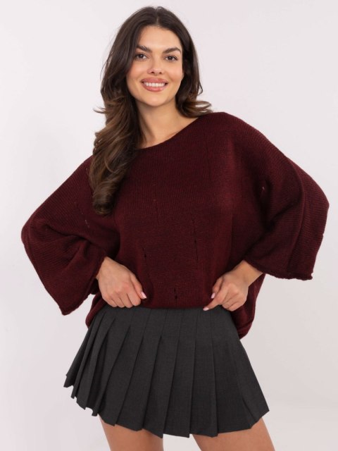Sweter DHJ-SW-9314.04P bordowy