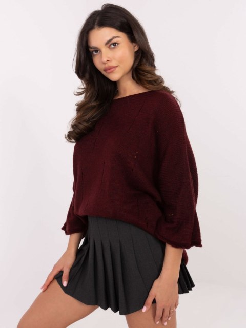 Sweter DHJ-SW-9314.04P bordowy
