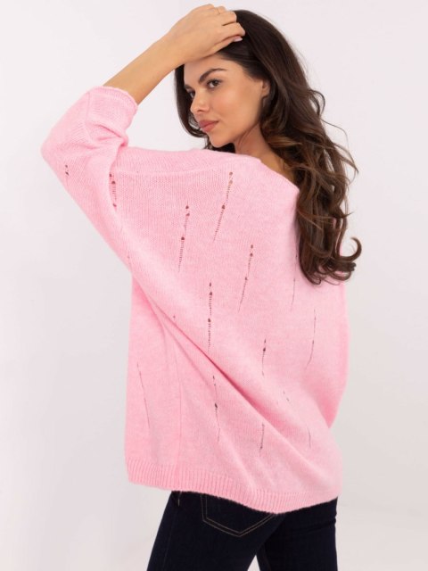 Sweter DHJ-SW-9314.04P jasny różowy