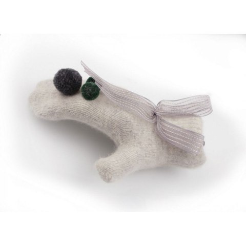 Rękawiczki CUTE pompony kokarda szare REK127 Rękawiczki CUTE pompony kokarda szare REK127