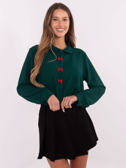 Koszula MI-KS-91540.59P ciemny zielony