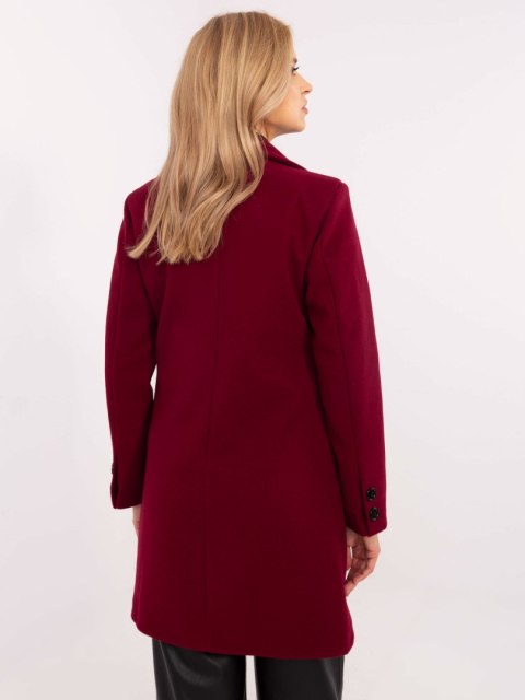 Płaszcz TW-PL-BI-25533.18 bordowy XL Płaszcz TW-PL-BI-25533.18 bordowy XL