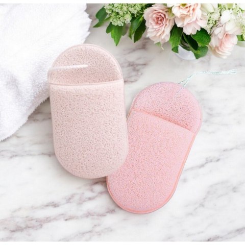 Gąbeczka do mycia twarzy na mokro, delikatny peeling 6,5x11cm 2 szt GB19 Gąbeczka do mycia twarzy na mokro, delikatny peeling 6,5x11cm 2 szt GB19