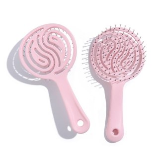 Szczotka do włosów, do rozczesywania, suszenia, masażu różowa 19cm SCZ14