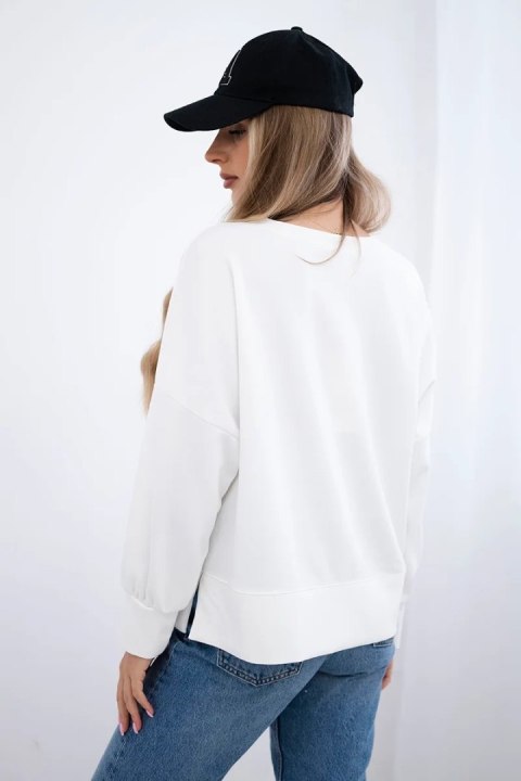 Bluza z nadrukiem masełko ecru Bluza z nadrukiem masełko ecru