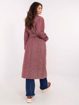 Płaszcz LK-PL-509835.19 bordowy L/XL