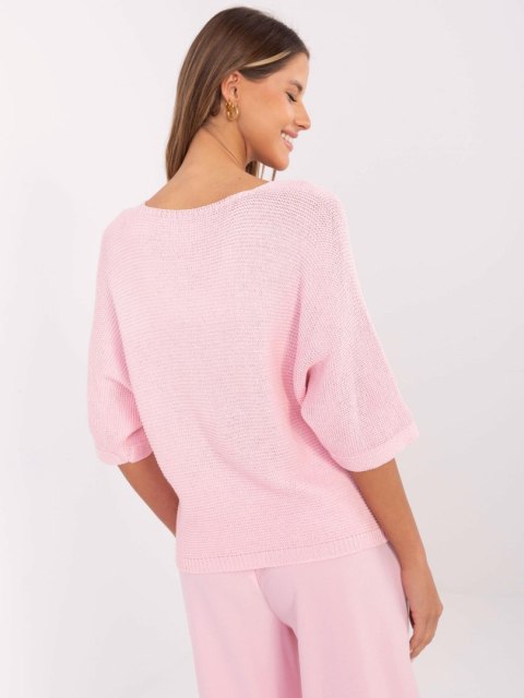 Sweter oversize, różowy z misiem California, z krótkim rękawem Sweter oversize, różowy z misiem California, z krótkim rękawem