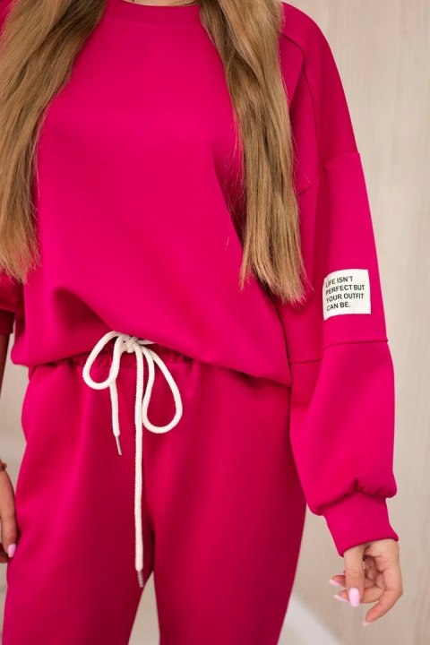 Komplet bluza + spodnie masełko fuksja Komplet bluza + spodnie masełko fuksja
