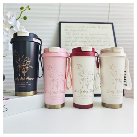 KUBEK TERMICZNY z uchwytem i ustnikiem, przenośny 550ml BD28WZ4
