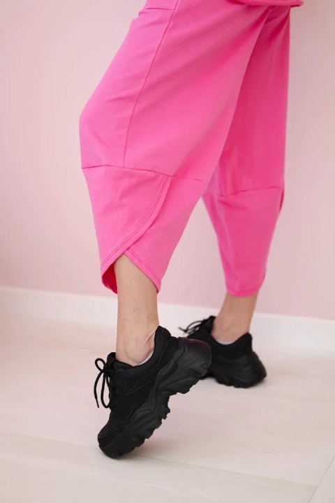 Komplet bawełniany bluza i spodnie różowy, oversize Komplet bawełniany bluza i spodnie różowy, oversize