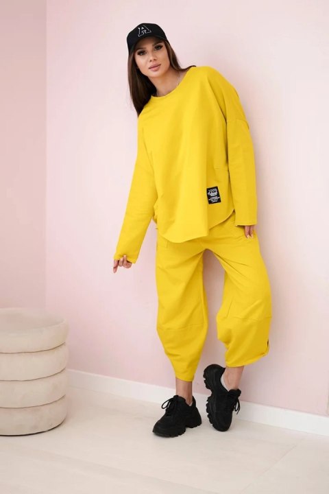 Komplet bawełniany bluza i spodnie kiwi, oversize Komplet bawełniany bluza i spodnie kiwi, oversize