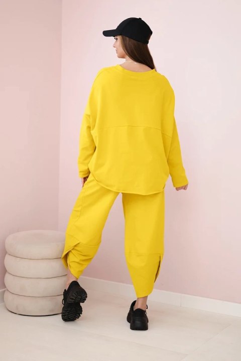 Komplet bawełniany bluza i spodnie kiwi, oversize Komplet bawełniany bluza i spodnie kiwi, oversize