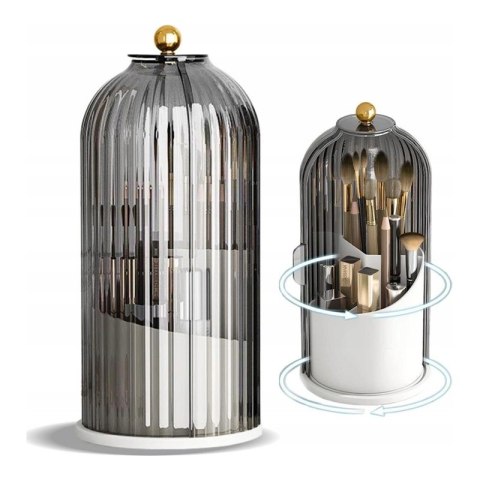 Organizer na pędzle, ryflowany obrotowy, otwierany grafit 27x12,5cm CB61GRAF Organizer na pędzle, ryflowany obrotowy, otwierany grafit 27x12,5cm CB61GRAF