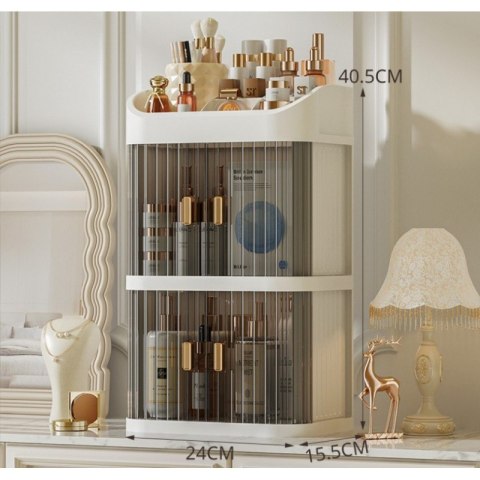Organizer, szkatułka na kosmetyki, pędzle wielopoziomowy 40x15x24cm CB70