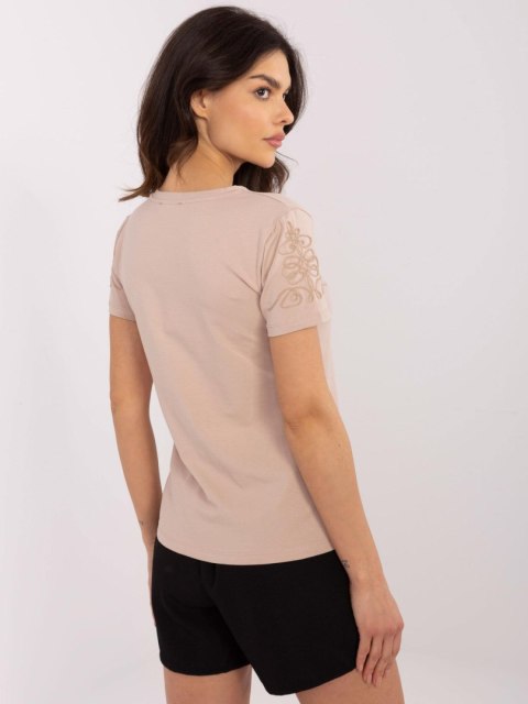 T-shirt RV-TS-A518.39 beżowy S
