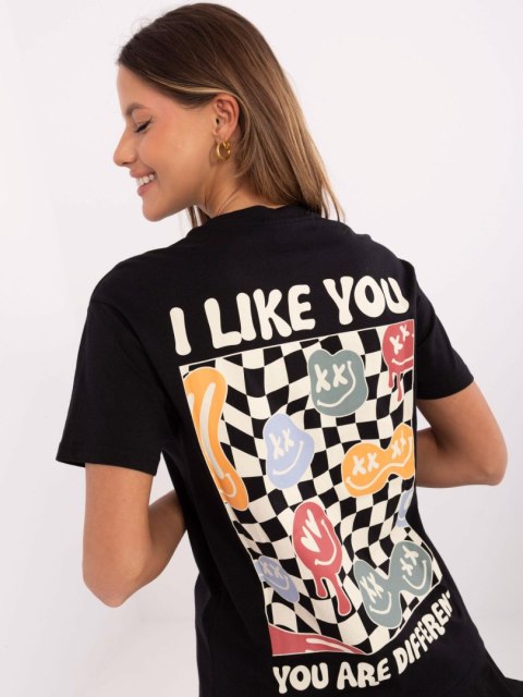 T-shirt D12022AC02645E grafitowy S T-shirt D12022AC02645E grafitowy S