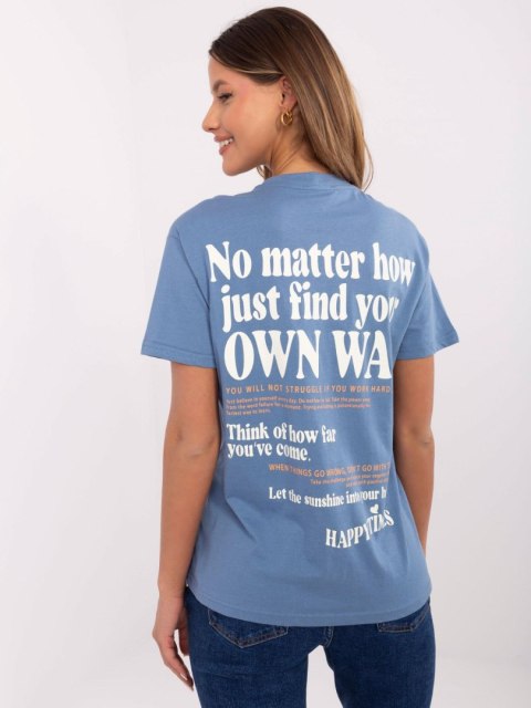 T-shirt D12022AC02645G ciemny niebieski M T-shirt D12022AC02645G ciemny niebieski M