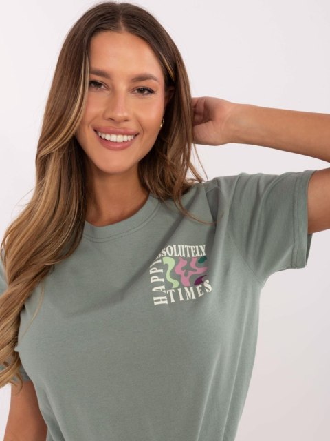 T-shirt D12022AC02645G pistacjowy S T-shirt D12022AC02645G pistacjowy S