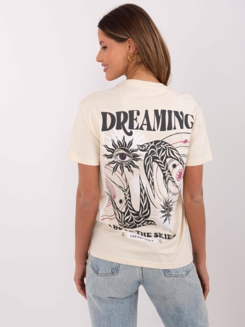 T-shirt D12022AC02645H jasny beżowy XS T-shirt D12022AC02645H jasny beżowy XS