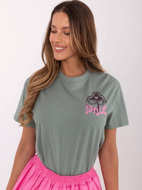 T-shirt D12022AC02645H pistacjowy M