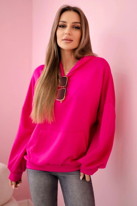 Bluza z kapturem masełko fuksja Bluza z kapturem masełko fuksja