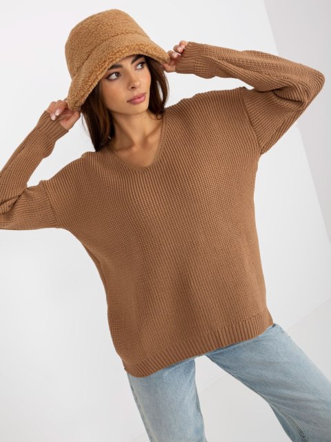 Sweter TO-SW-1111.65P camelowy Sweter TO-SW-1111.65P camelowy