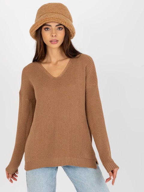 Sweter TO-SW-1111.65P camelowy Sweter TO-SW-1111.65P camelowy