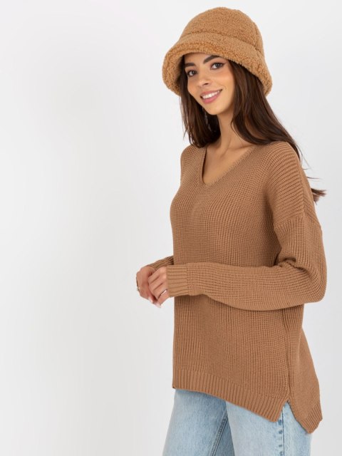 Sweter TO-SW-1111.65P camelowy Sweter TO-SW-1111.65P camelowy