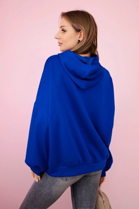 Bluza z kapturem masełko chabrowa Bluza z kapturem masełko chabrowa