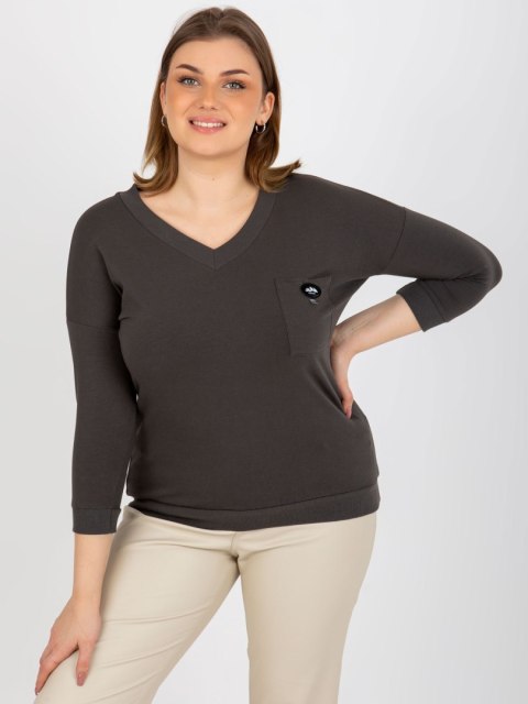 Bluzka RV-BZ-8475.81 ciemny khaki Bluzka RV-BZ-8475.81 ciemny khaki