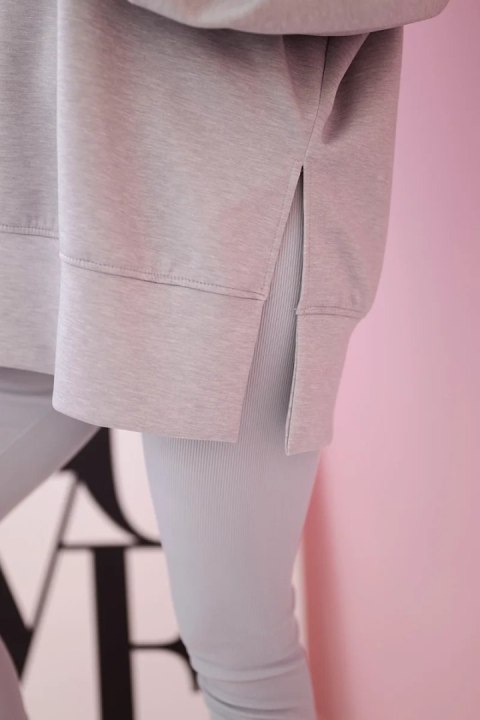 Komplet bluza masełko + spodnie prążkowane szary Komplet bluza masełko + spodnie prążkowane szary