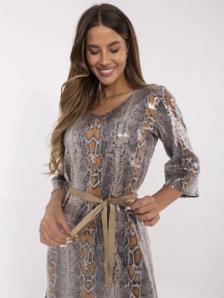 Sukienka LK-SK-509940.55 ciemny bezowy L/XL