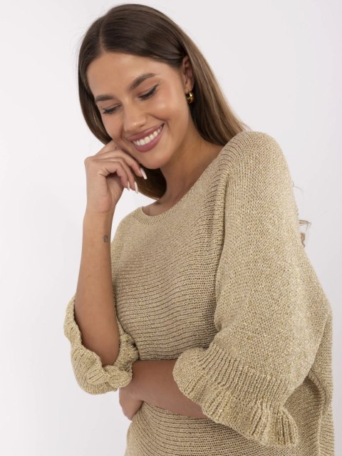 Sweter MI-SW-2502.60 złoty Sweter MI-SW-2502.60 złoty