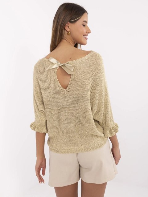 Sweter MI-SW-2502.60 złoty Sweter MI-SW-2502.60 złoty
